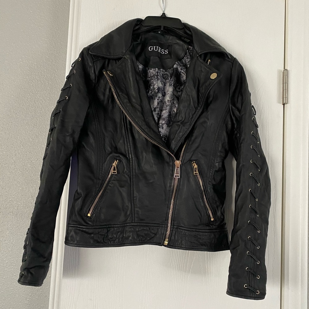 Guess brand leather jacket